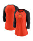 Women's Orange, Black San Francisco Giants Next Up Tri-Blend Raglan 3/4-Sleeve T-shirt