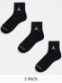 Jordan 3 pack socks in black