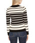 Women's Striped Johnny Collar Sweater