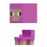 MINECRAFT Moving Head Magenta Sheep figure