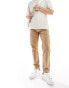 ASOS DESIGN straight ripstop trousers in tan