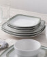 Colorscapes Layers Square Dinner Plate Set of 4, 10.75"