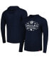 Men's and Women's Navy Dallas Mavericks Rowan Tri-Blend Long Sleeve Hoodie T-shirt