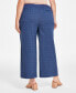 Plus Size Denim-Look Wide-Leg Pants