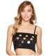 Kitty Joseph 168547 Womens Strappy Square Neck Crop Top Black Size Small