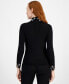 Women's Embellished Rhinestone-Detail Turtleneck Sweater