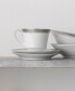 Crestwood Platinum Set of 4 Cups, Service For 4