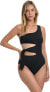 La Blanca 282331 Island Goddess One Shoulder Mio One Piece Swimsuit, Black, 6