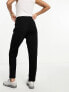 ASOS DESIGN Petite jersey tapered suit trousers in black