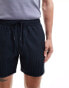 Farah textured seersucker short in navy