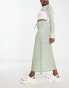 Noisy May drawstring toggle maxi parachute skirt in green