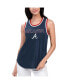 Women's Navy Atlanta Braves Strategy Tank Top