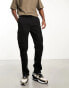 Bershka cargo trouser in black