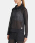 Женский купальник DKNY sports Womens Honeycomb Mesh Funnel-Neck Top