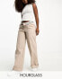 ASOS DESIGN Hourglass oversized wide leg chino trouser in sand