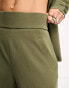 JDY wide leg tailored trousers co-ord in khaki