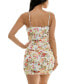 Juniors' Floral-Print Ruched Mesh Bodycon Dress