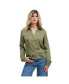 Women's Button Front Satin Blouse