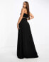 TFNC Tall pleated maxi skirt in black