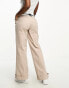 ASOS DESIGN Hourglass oversized wide leg chino trouser in sand