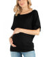 Loose Fit Dolman Maternity Top with Wide Sleeves