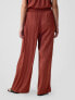 Crinkle Texture Satin Pants