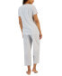 Women's 2-Pc. Cotton Printed Cropped Pajamas Set, Created for Macy's