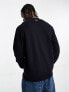 Lacoste stacked croc logo sweatshirt in navy