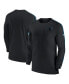 Men's Black Carolina Panthers Sideline Coach UV Performance Long Sleeve T-Shirt