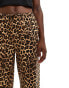 Threadbare tie waist trouser in leopard