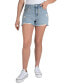 Juniors' Cotton High-Rise Embellished Distress Shorts