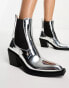 Circus NY Mindy 2 western ankle boots in silver metallic