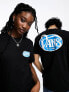 Vans oval script logo t-shirt in black