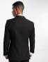 French Connection suit jacket in black with contrasting lapels