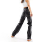 Rover Island high waist straight leg PU trouser in black