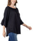 Women's Bell Sleeve Loose Fit Tunic Top