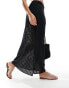 4th & Reckless arles tie wrap crochet beach skirt in black