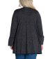 Plus Size Bell Sleeve Open Cardigan Sweater