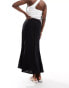 Vero Moda elasticated waist band maxi skirt in black