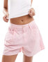 Mango straight woven shorts in washed pink