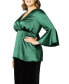 Women's Plus Size Honey Satin Bell Sleeve Top