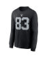 Men's Darren Waller Black Las Vegas Raiders Player Name & Number Long Sleeve T-shirt