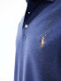 Polo Ralph Lauren icon logo pima cotton polo slim fit in navy marl