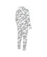 Комплект пижамы Concepts Sport White Philadelphia Eagles Allover Print Docket Union Full-Zip Hooded Pajama Suit