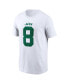 Big Boys Aaron Rodgers White New York Jets Legacy Player Name and Number T-shirt