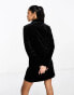 Miss Selfridge going out velvet blazer dress in black