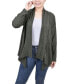 Women's Long Sleeve Ribbed Cardigan