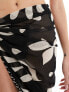 New Look printed sarong in black and white