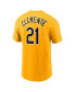 Men's Roberto Clemente Gold Pittsburgh Pirates Fuse Name Number T-Shirt