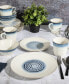 Elite Spiral Reactive Embossed 16 Piece Dinnerware Set, Service for 4